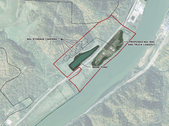 Artist rendering of the proposed ethane storage site.